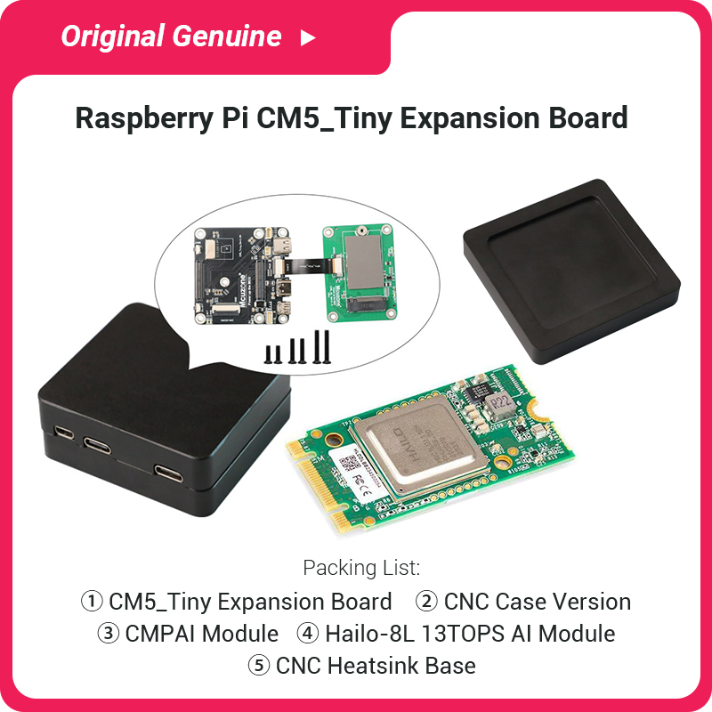 Kit Completo CM5 Tiny com Módu - Raspberry Pi Ai Kit Hailo-8L avaliação e preço